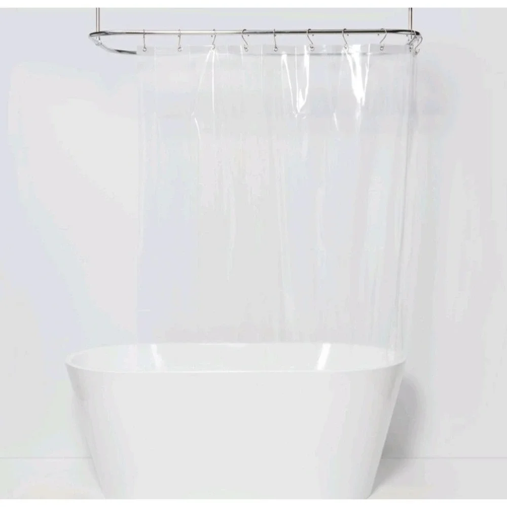 Threshold Shower Liner Clear Stall Size PEVA (Medium Weight)